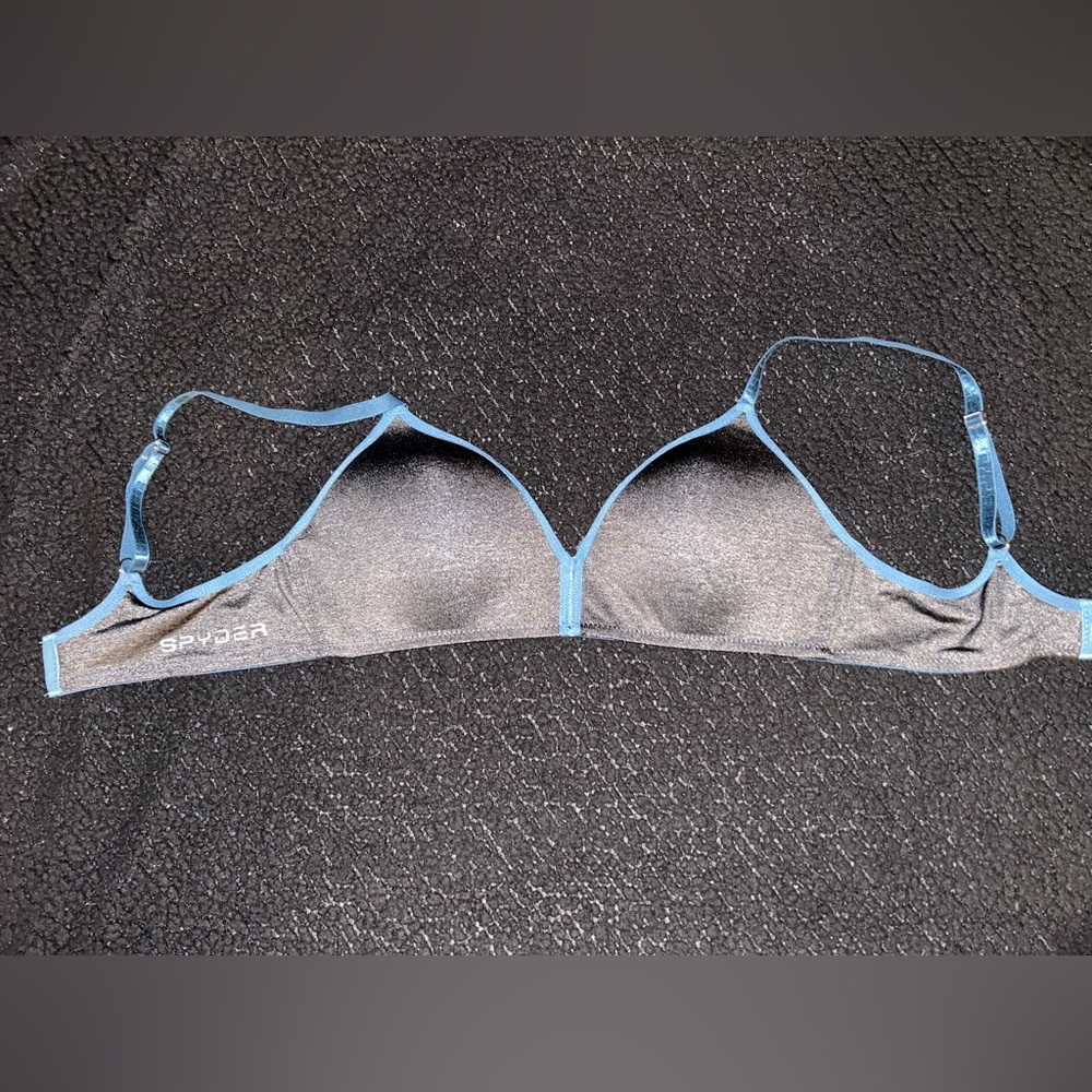 Spyder Women's Gray and Blue Bra